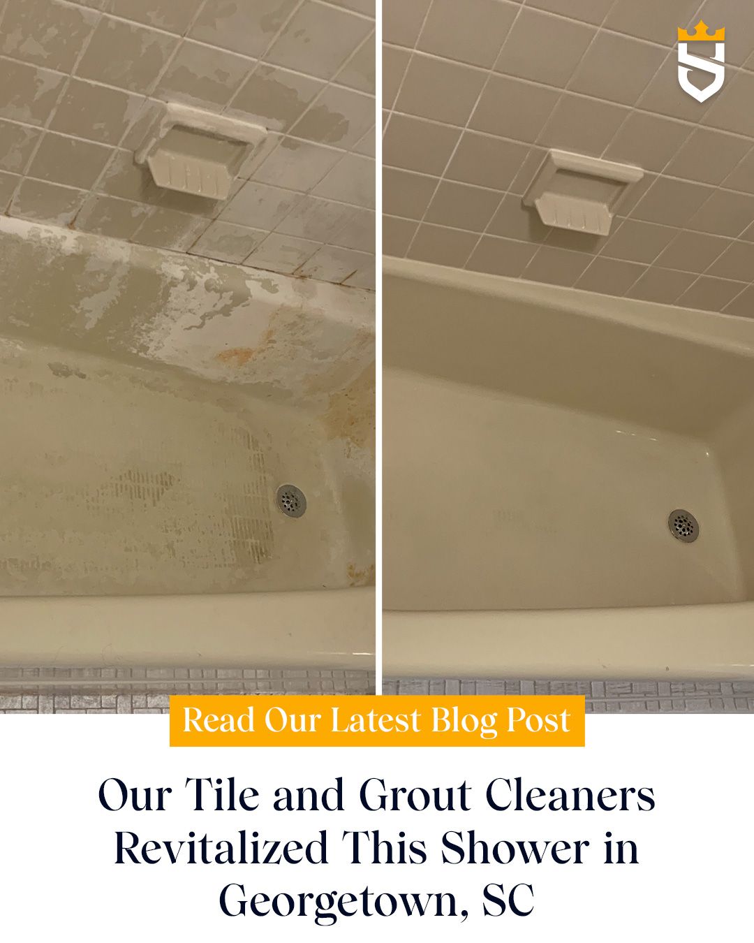 Our Tile and Grout Cleaners Revitalized This Shower in Georgetown, SC