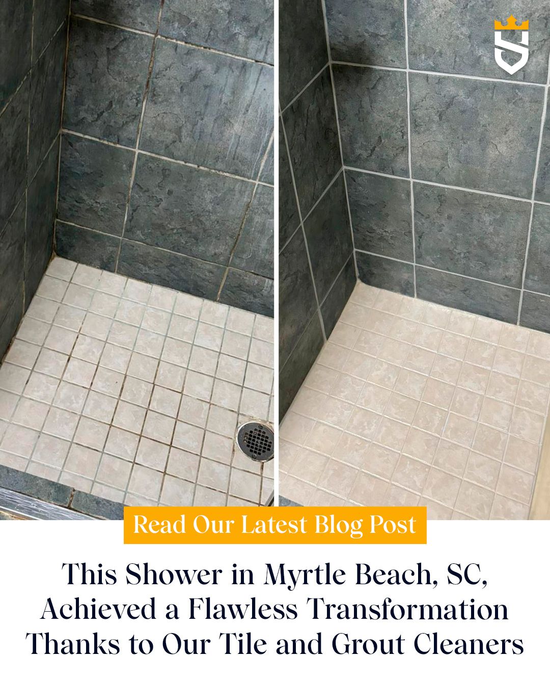 This Shower in Myrtle Beach, SC, Achieved a Flawless Transformation Thanks to Our Tile and Grout Cleaners